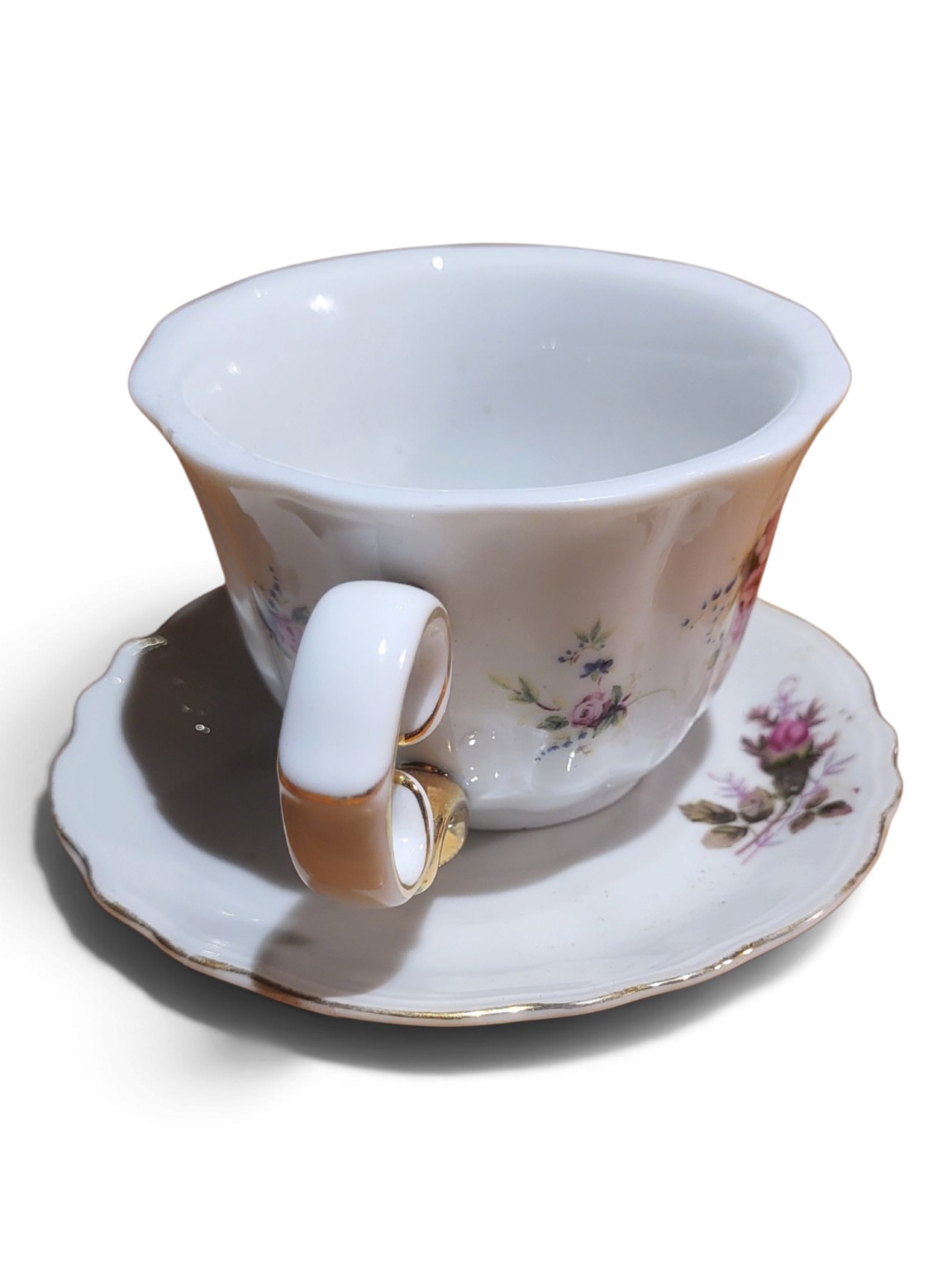 Vintage Salisbury Fine Bone China Floral Cup & Saucer – England