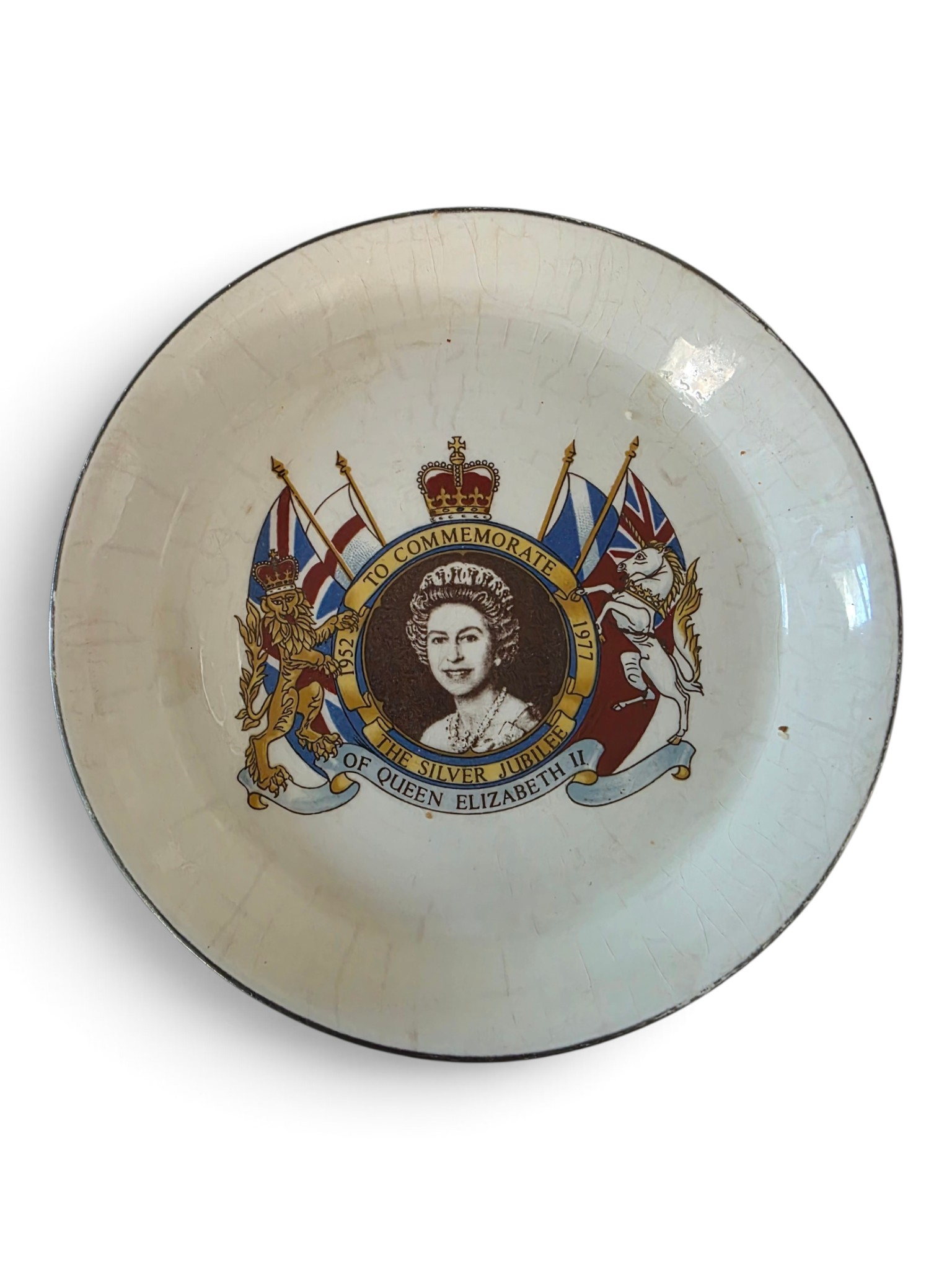 1977 Queen Elizabeth II Silver Jubilee Commemorative Plate